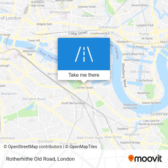 Rotherhithe Old Road map