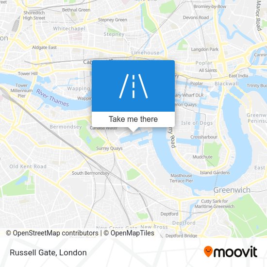Russell Gate map