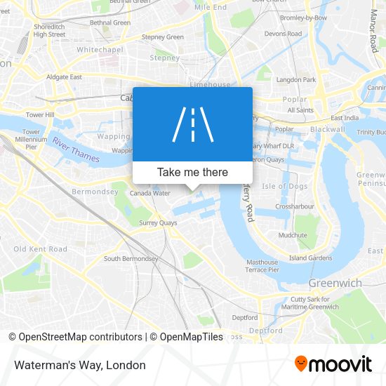 Waterman's Way map