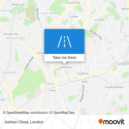 Ashton Close map