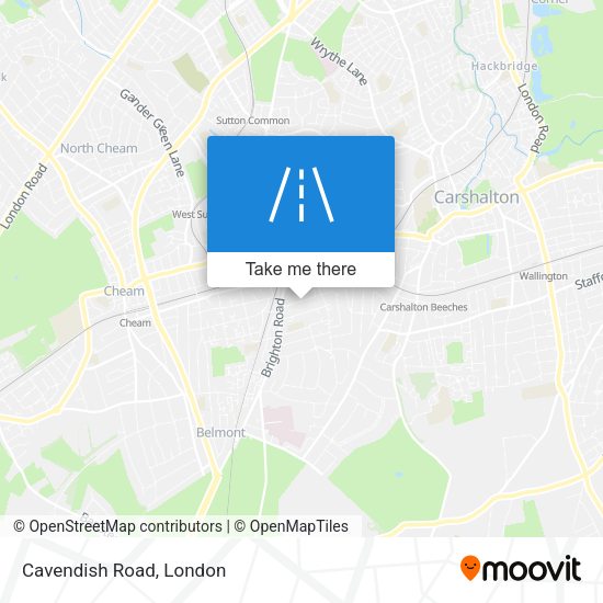 Cavendish Road map