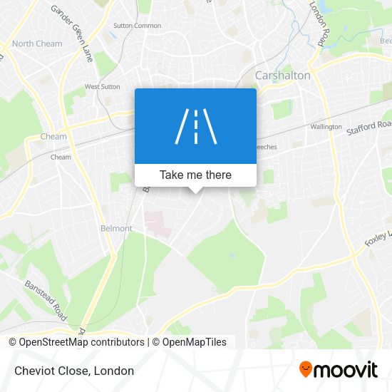Cheviot Close map
