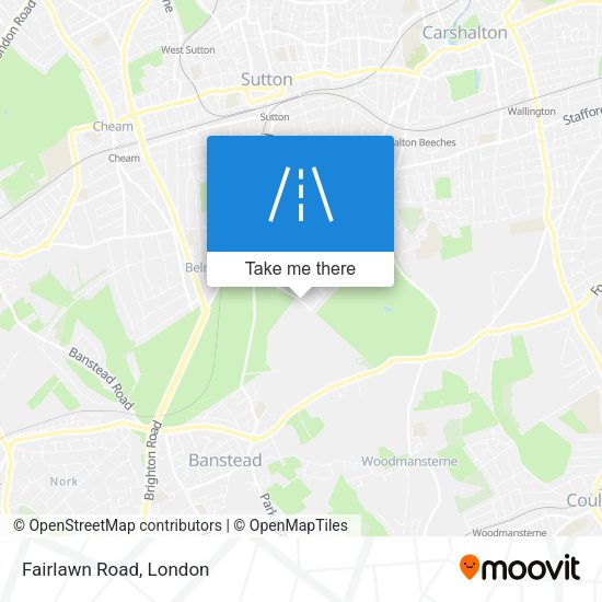 Fairlawn Road map
