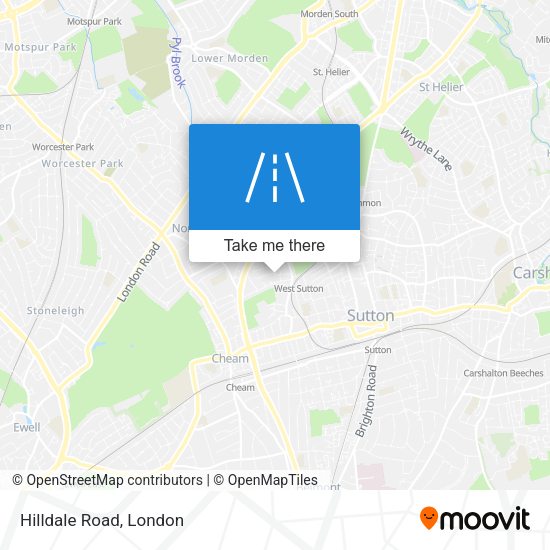 Hilldale Road map