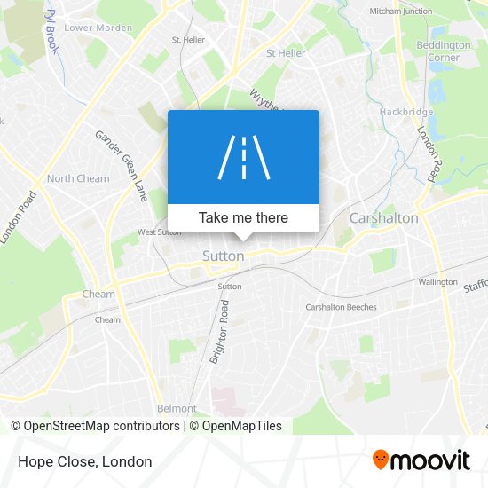 Hope Close map