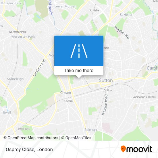 Osprey Close map