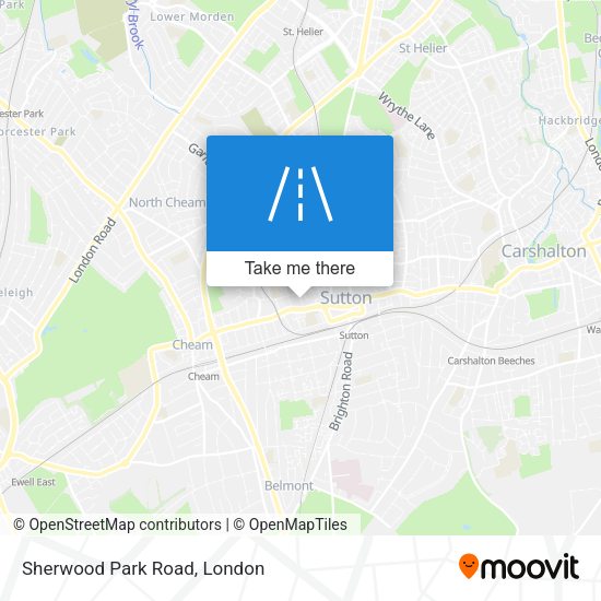 Sherwood Park Road map