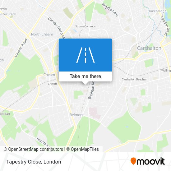 Tapestry Close map