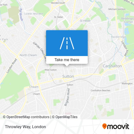 Throwley Way map