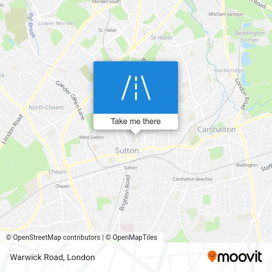 Warwick Road map