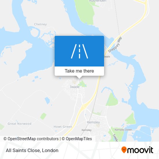 All Saints Close map