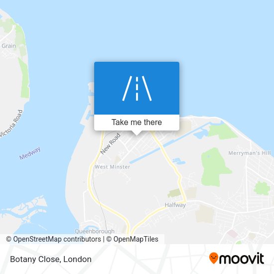 Botany Close map