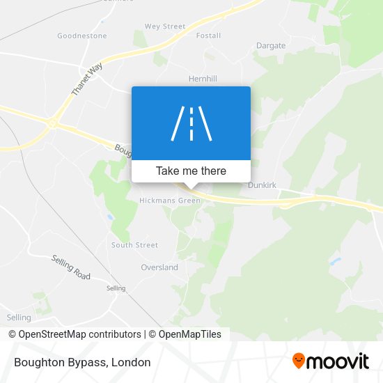Boughton Bypass map