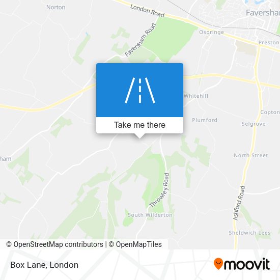 Box Lane map
