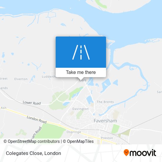 Colegates Close map