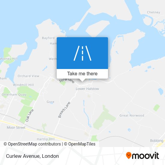 Curlew Avenue map