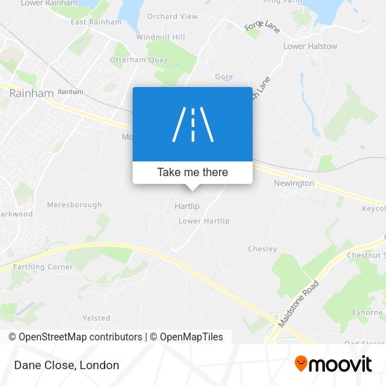 Dane Close map