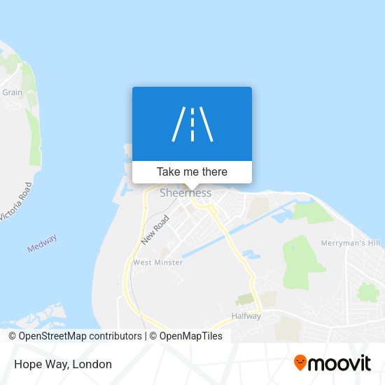 Hope Way map