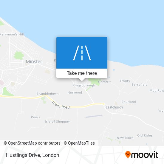 Hustlings Drive map