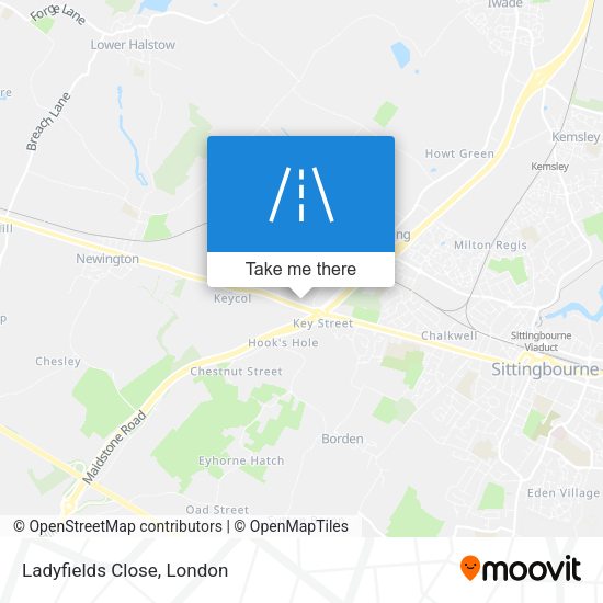 Ladyfields Close map