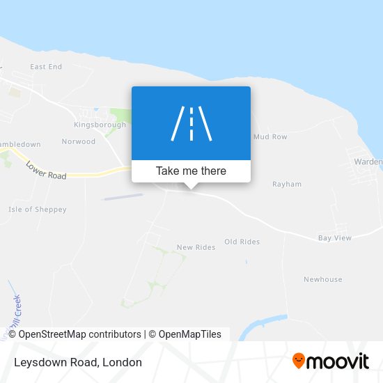 Leysdown Road map