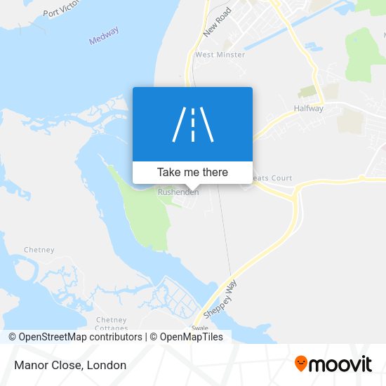 Manor Close map