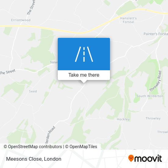 Meesons Close map