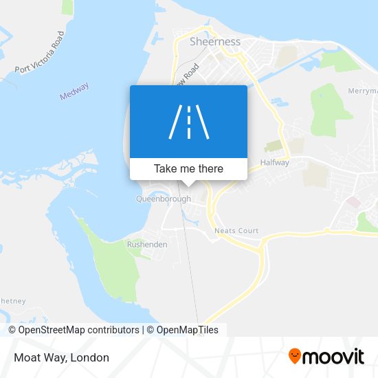 Moat Way map
