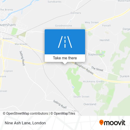 Nine Ash Lane map