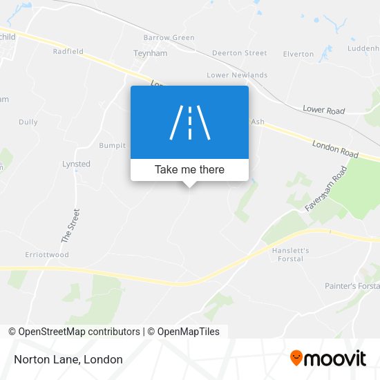 Norton Lane map