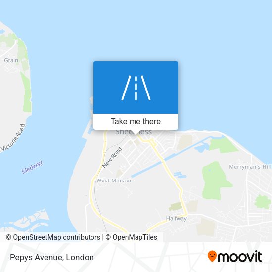 Pepys Avenue map