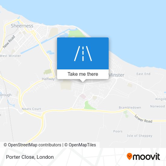 Porter Close map