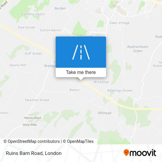 Ruins Barn Road map