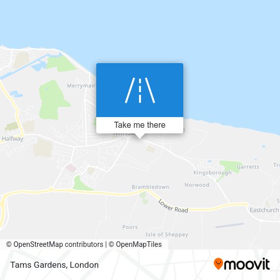 Tams Gardens map