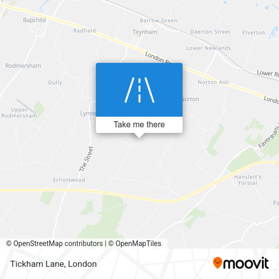 Tickham Lane map