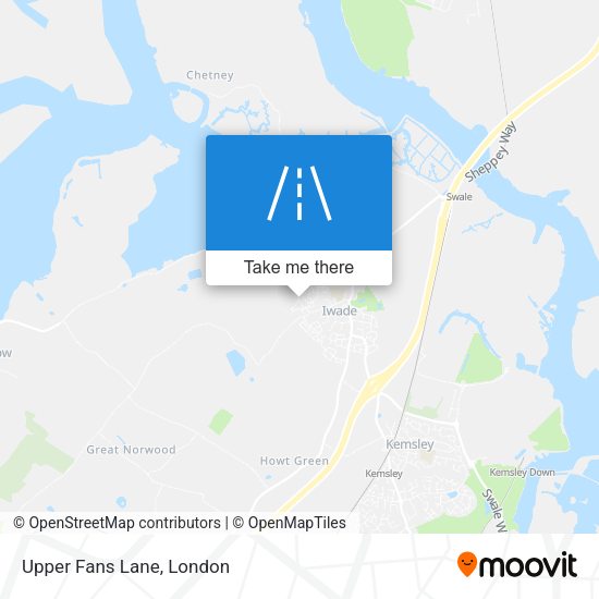 Upper Fans Lane map