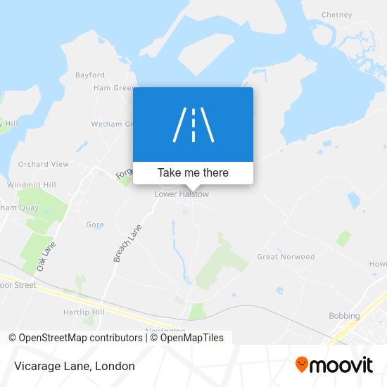 Vicarage Lane map