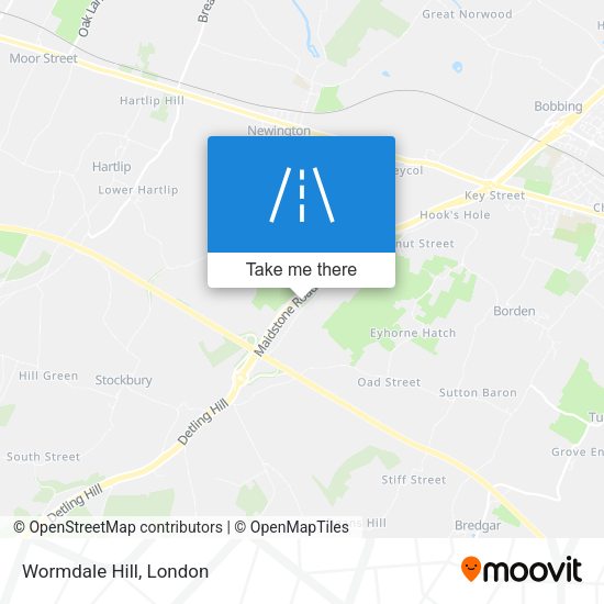 Wormdale Hill map