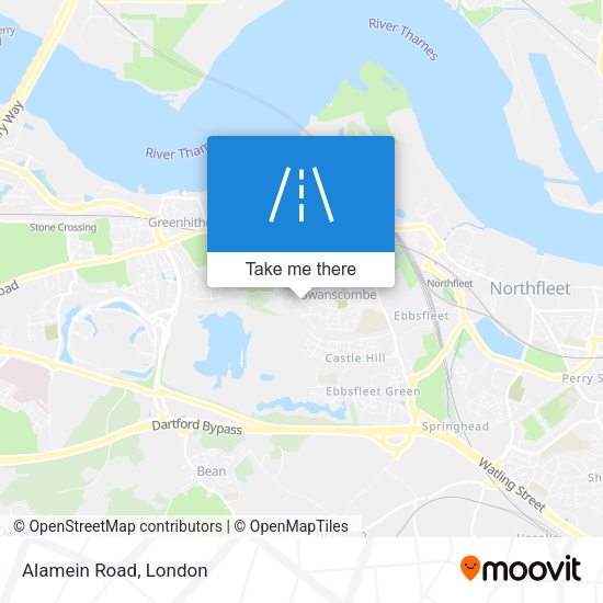 Alamein Road map
