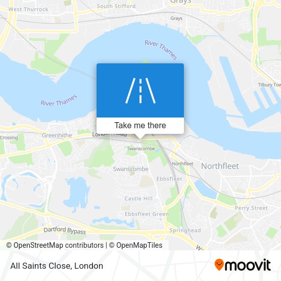 All Saints Close map