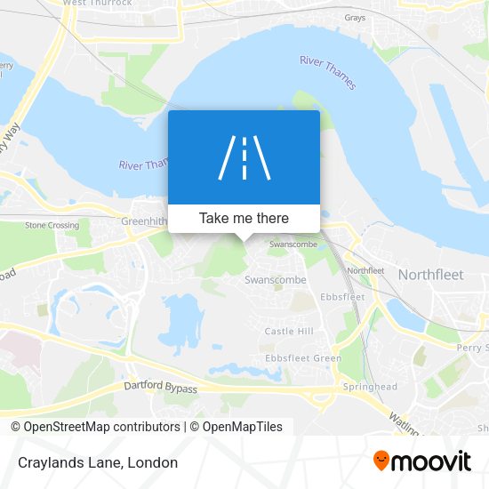 Craylands Lane map