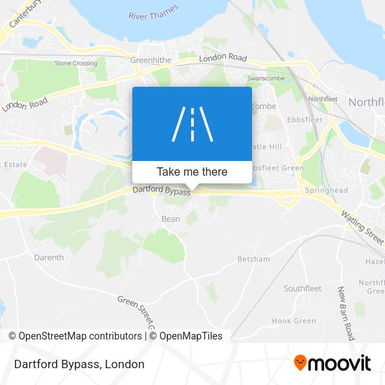Dartford Bypass map