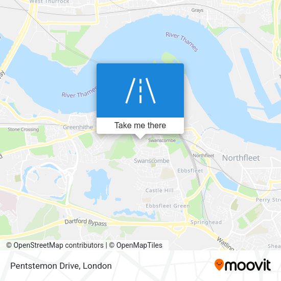 Pentstemon Drive map