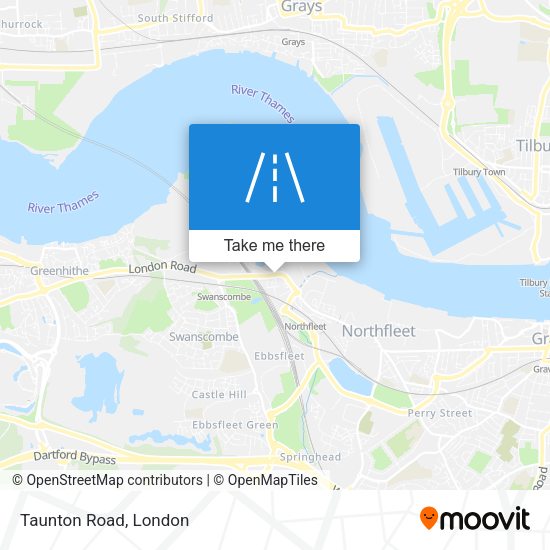 Taunton Road map
