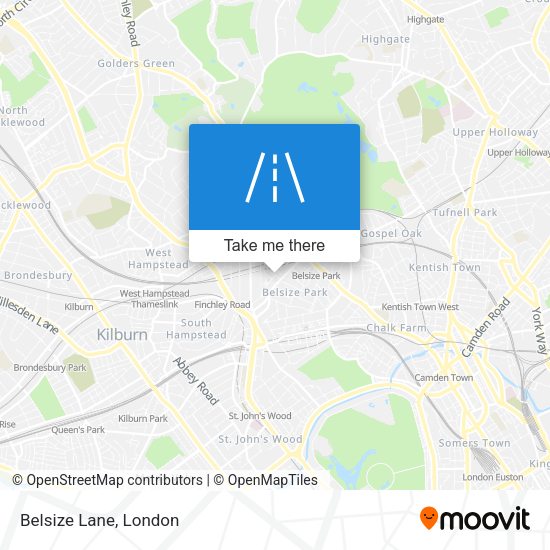 Belsize Lane map