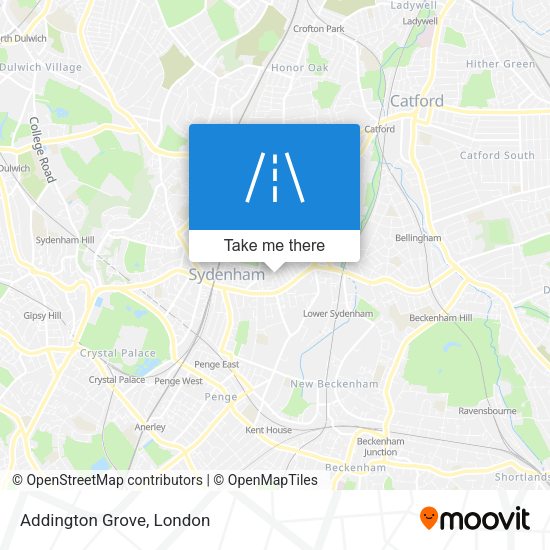 Addington Grove map