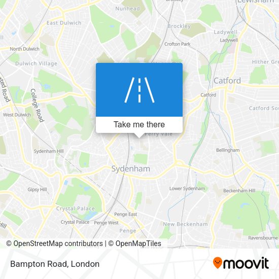 Bampton Road map