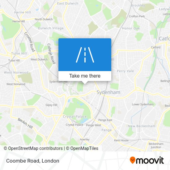 Coombe Road map