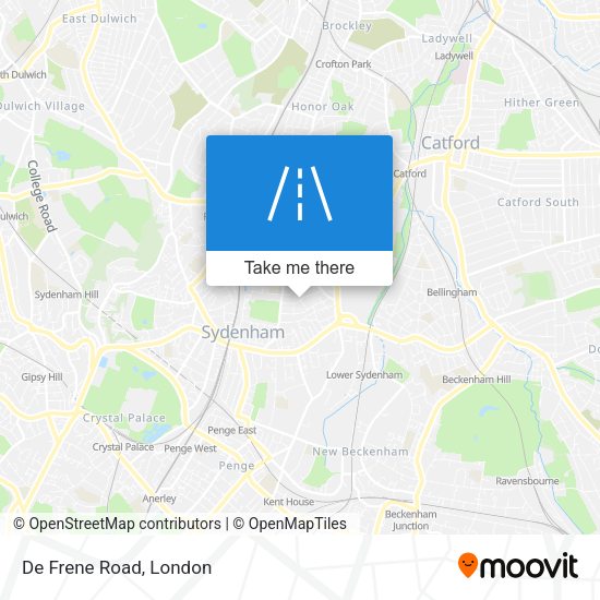 De Frene Road map