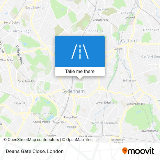Deans Gate Close map